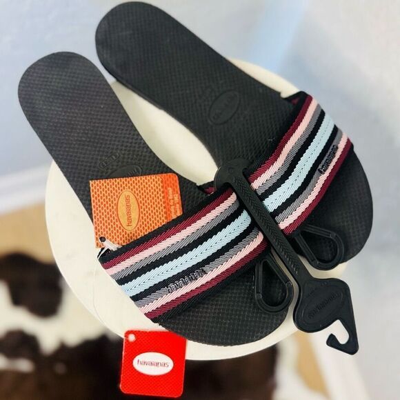 Havaianas Women's You Malta Mix Slide Sandal, Size‎ 9, Black/Multi, NWT - Picture 4 of 15